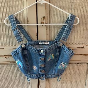 Pull&Bear denim crop tank